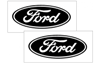 Ford Oval Logo Decal Set - Solid Style - 6" Tall